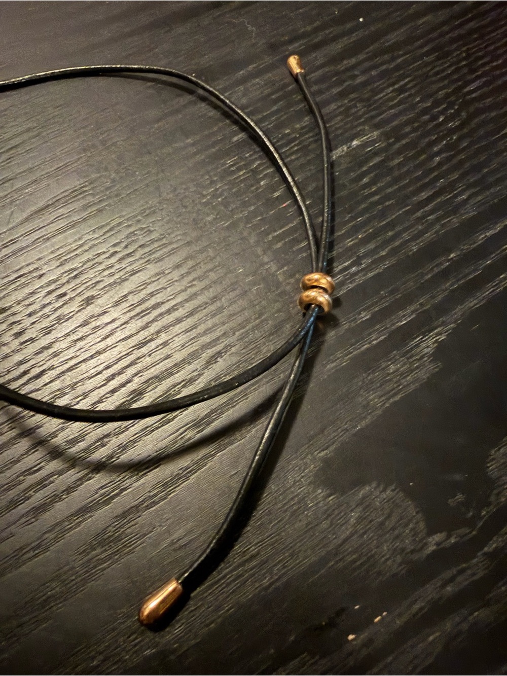 Banana Republic 14k Gold O Ring Sculpted Pendant Cord Necklace - Picture 6 of 6